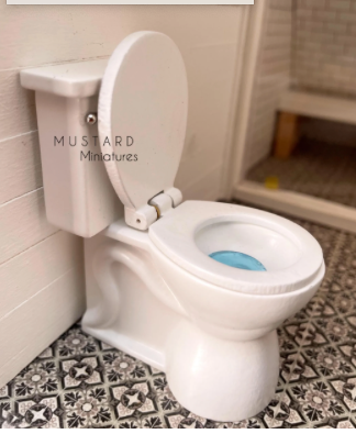 1:12 Scale Dollhouse Miniature Toilet, Modern Miniatures Toilet