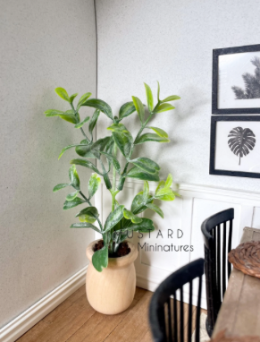 Dollhouse Plant, Miniature Artificial Plant, 1:12 Scale Decor