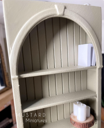 Tall Dollhouse Bookcase, Miniature Storage, Miniature Cabinet, 1:12 Scale