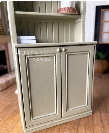 Tall Dollhouse Bookcase, Miniature Storage, Miniature Cabinet, 1:12 Scale