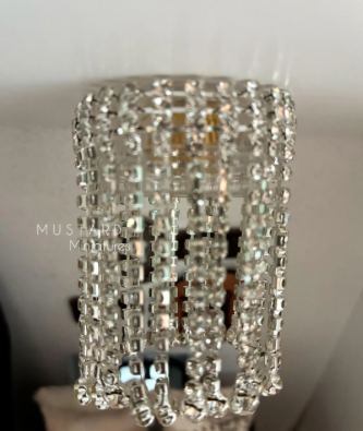 Dollhouse Touchless Crystal Chandelier light 1:12 Scale