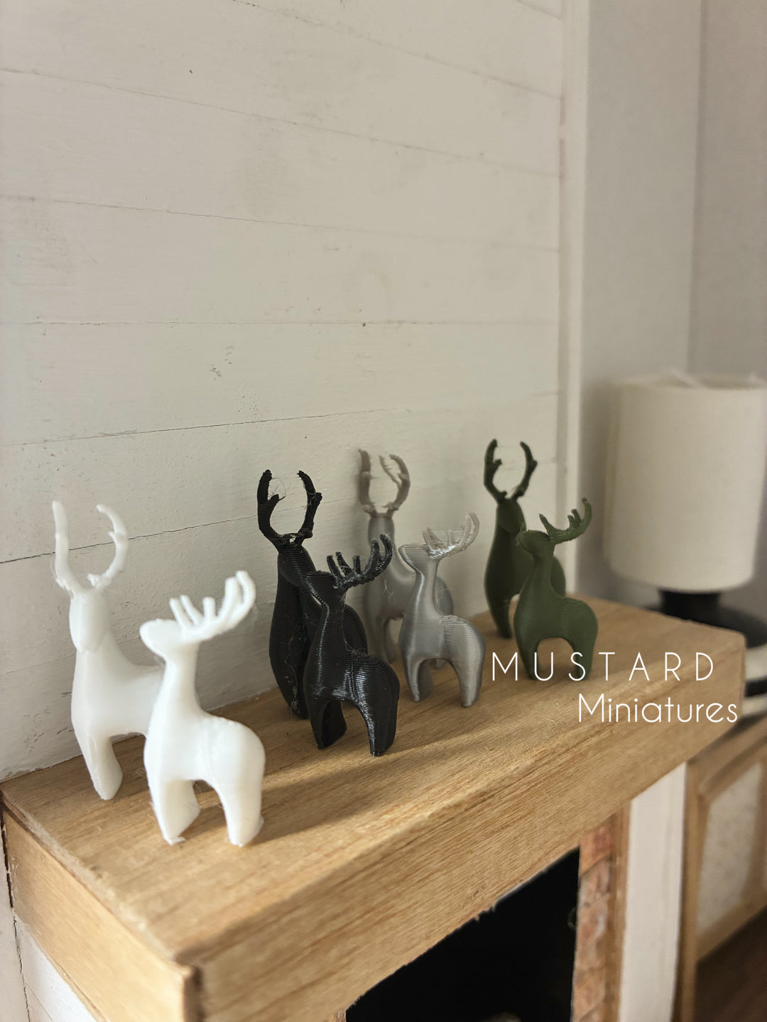 Dollhouse Miniature Christmas Reindeer or Mini White Trees