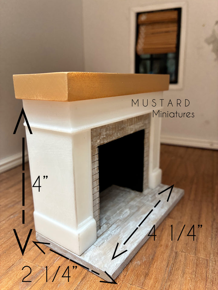 1:12 Scale Dollhouse Miniature Fireplace