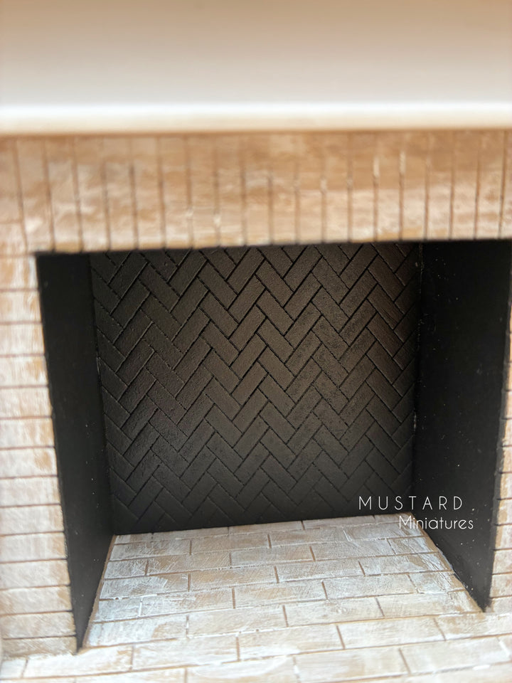 1:12 Scale Dollhouse Miniature Fireplace