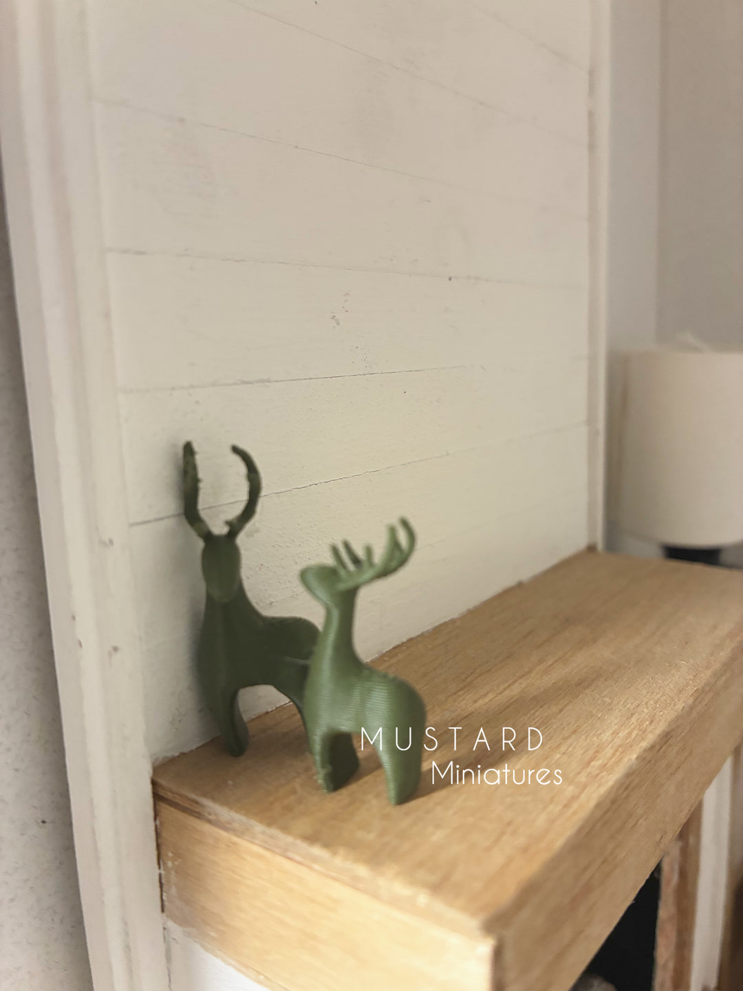 Dollhouse Miniature Christmas Reindeer or Mini White Trees
