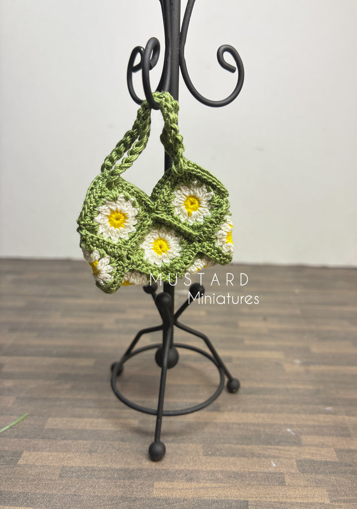 Dollhouse Miniature Crochet Bags or Nunter boots