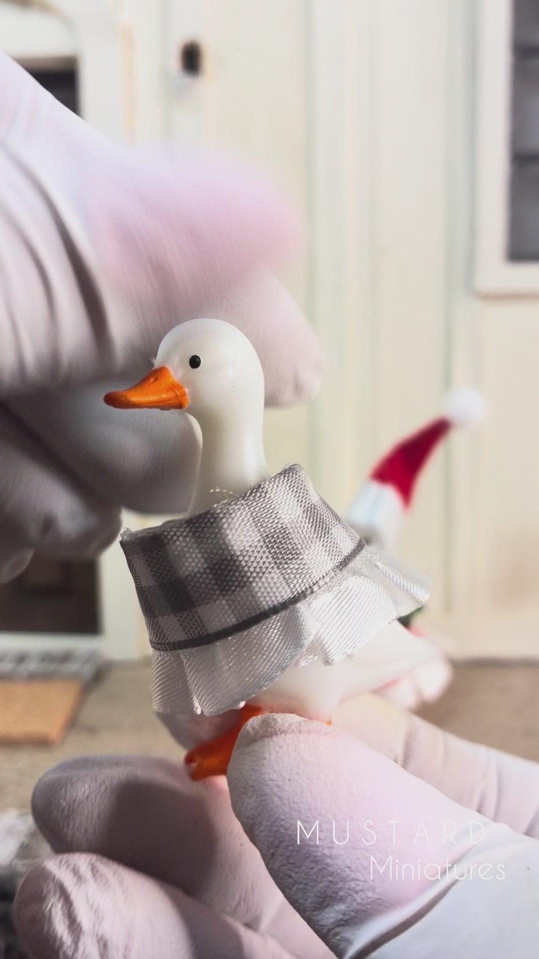 Dollhouse Miniature Goose, Modern Miniature Accessory