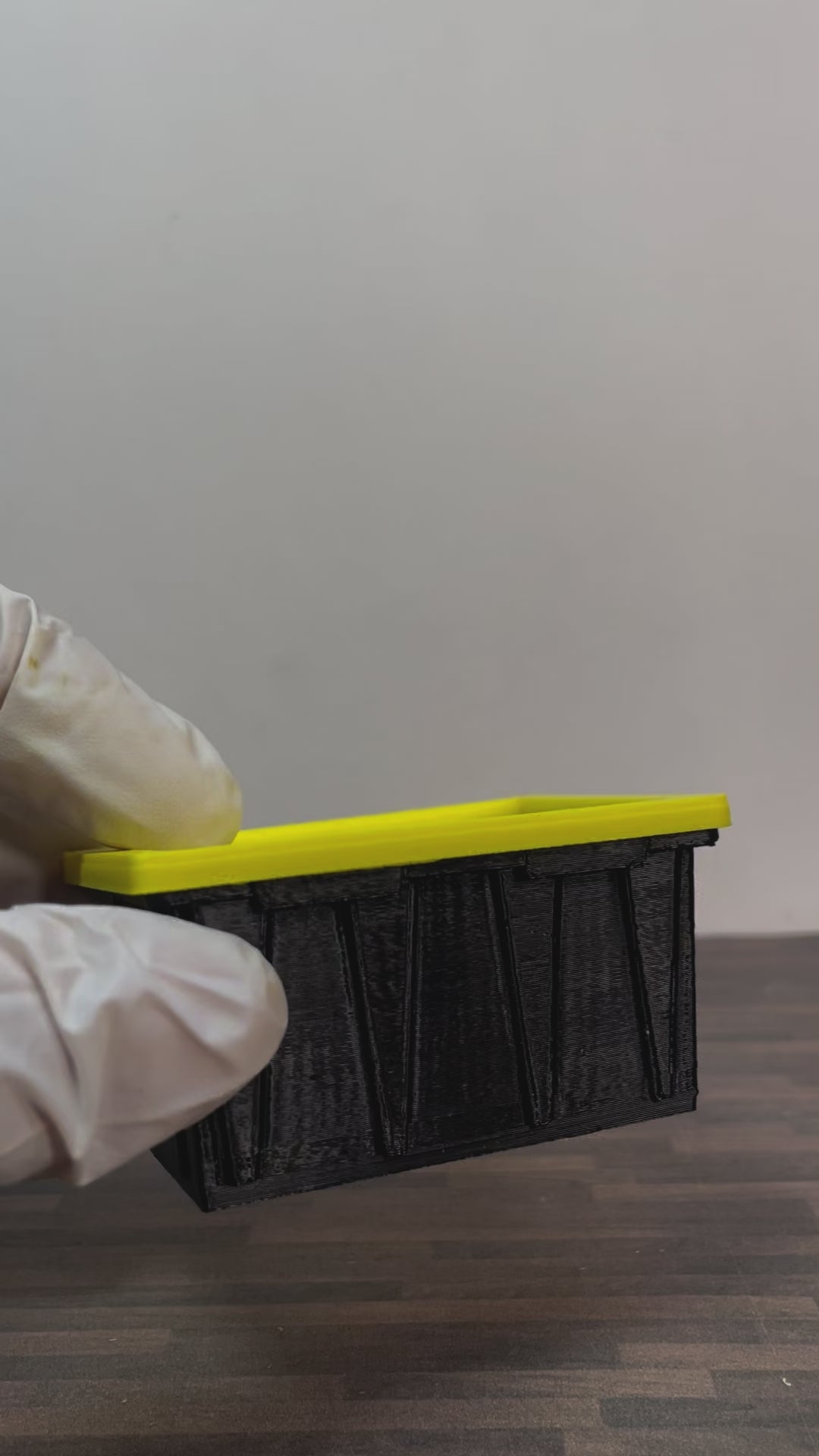 1:12 Scale Dollhouse Black Yellow Tote (set of two)