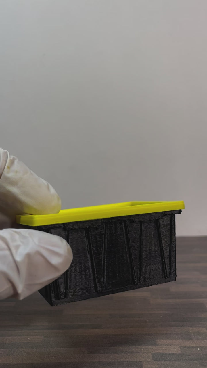1:12 Scale Dollhouse Black Yellow Tote (set of two)