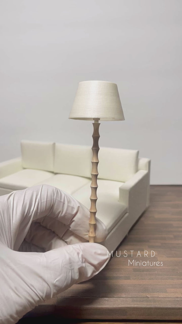 1:12 Dollhouse White Wash Floor Lamp
