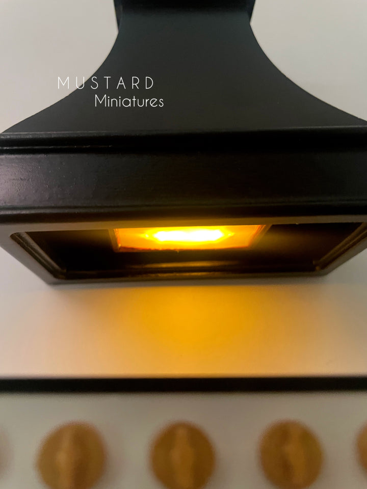 1:12 Scale Dollhouse Black Range Hood with Working Light