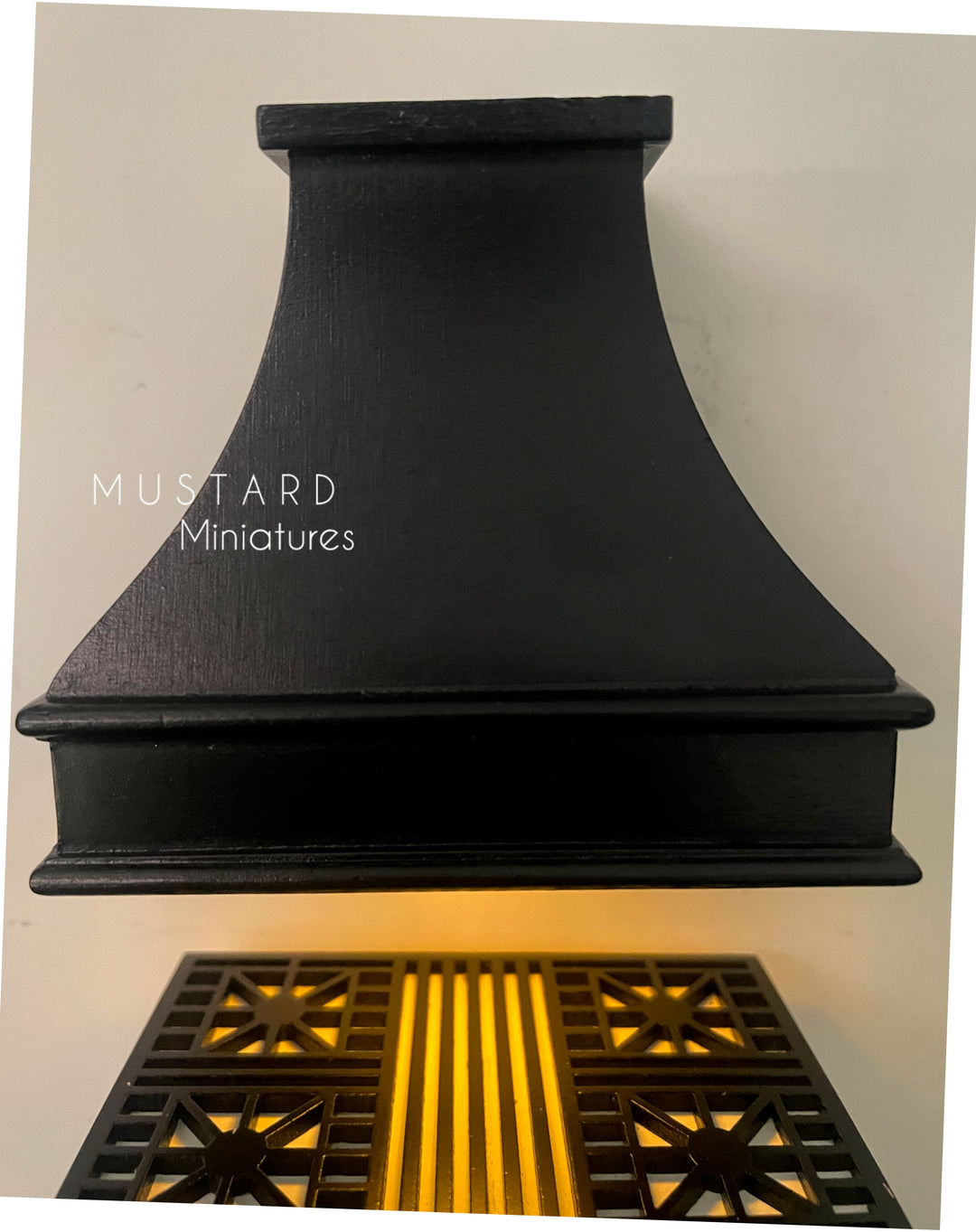 1:12 Scale Dollhouse Black Range Hood with Working Light
