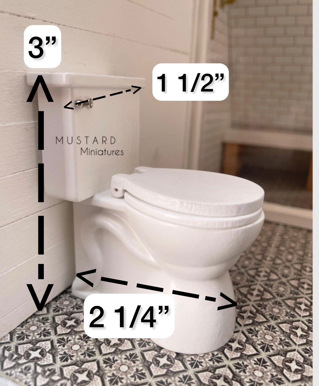 1:12 Scale Dollhouse Miniature Toilet, Modern Miniatures Toilet