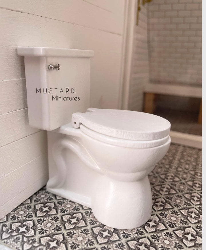 1:12 Scale Dollhouse Miniature Toilet, Modern Miniatures Toilet