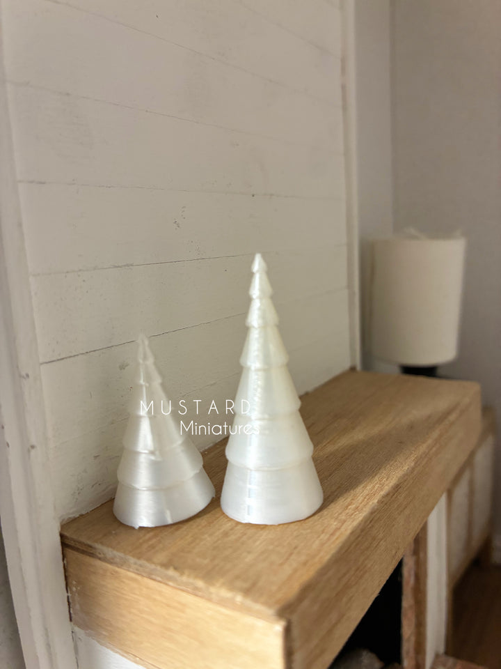 Dollhouse Miniature Christmas Reindeer or Mini White Trees