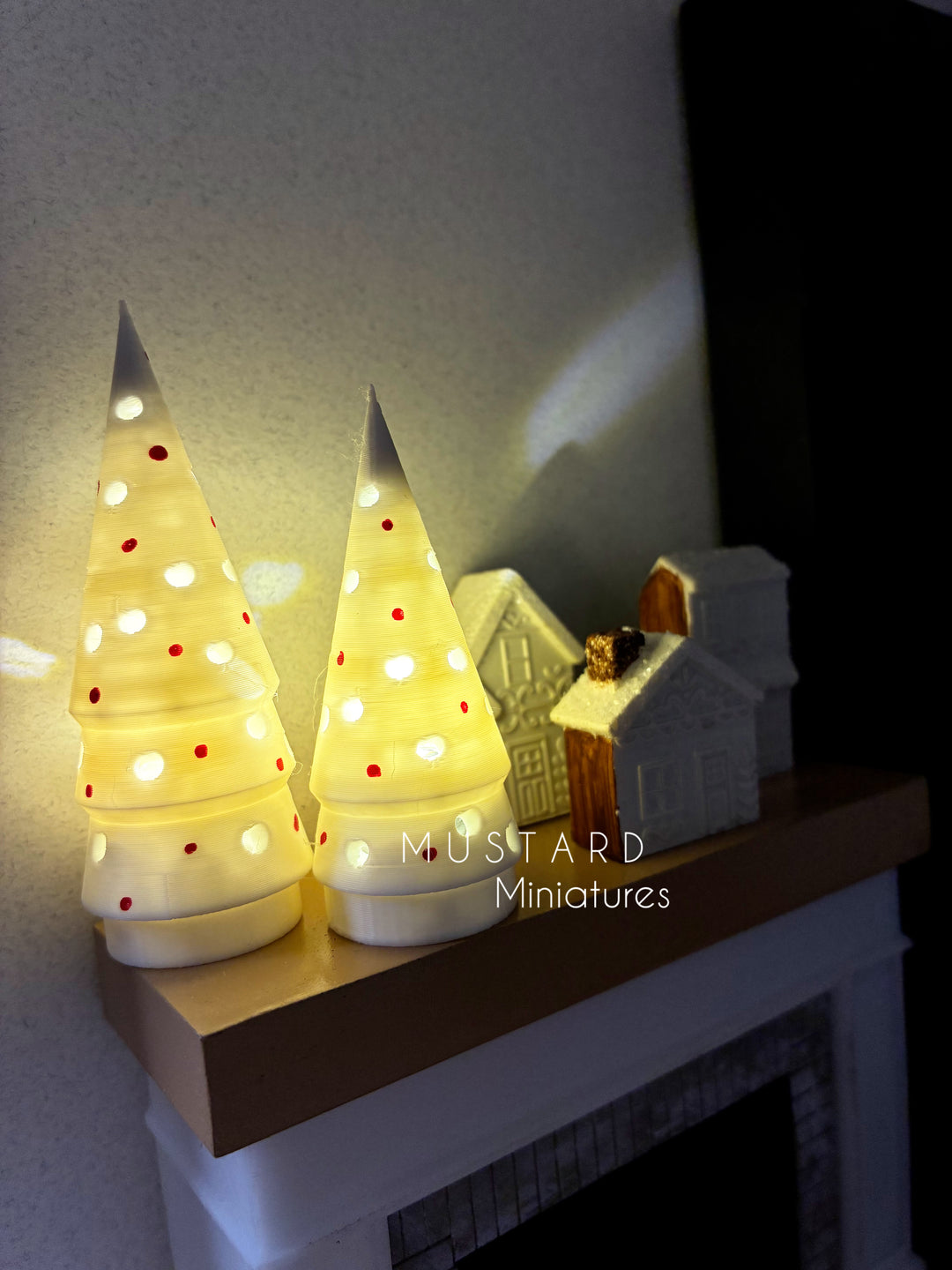 Dollhouse Miniature Christmas Trees or Village house