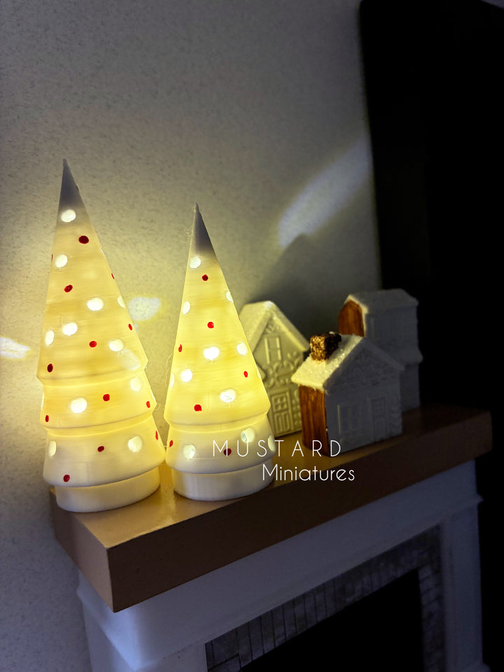 Dollhouse Miniature Christmas Trees or Village house