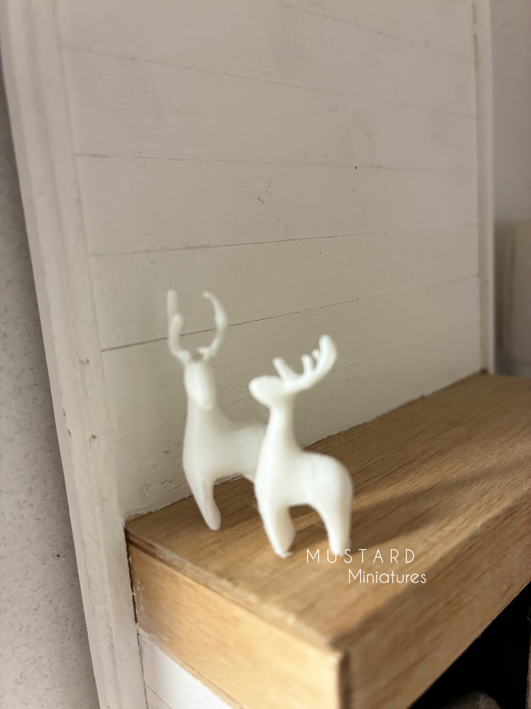 Dollhouse Miniature Christmas Reindeer or Mini White Trees